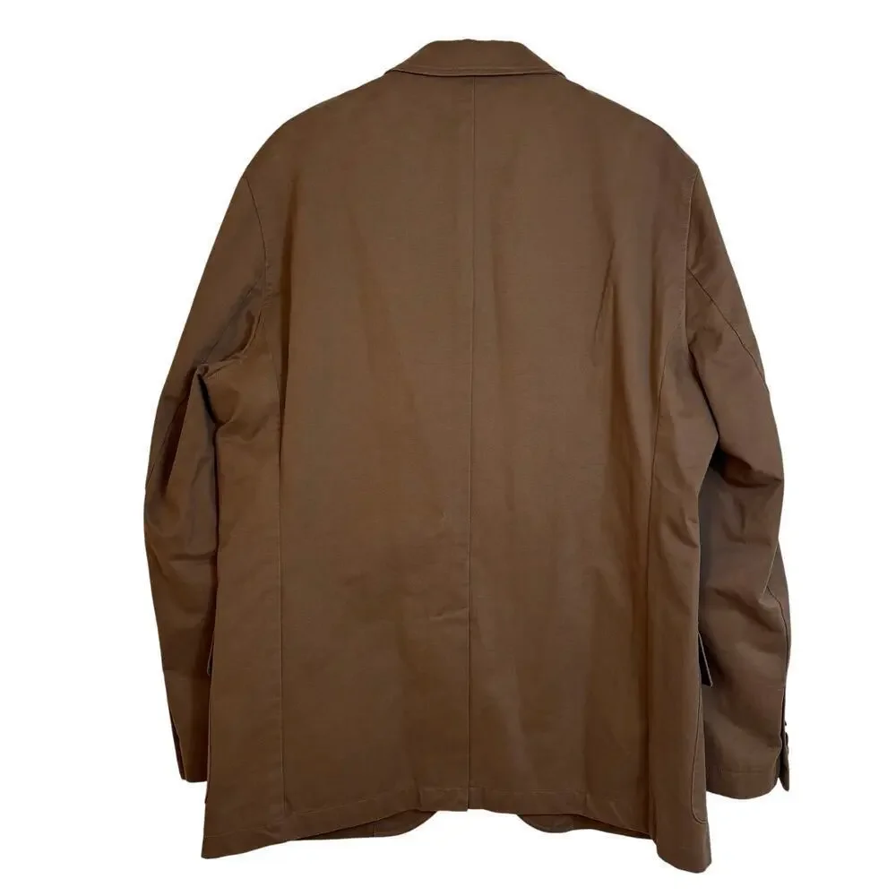 Cremieux Classic Sport Coat Blazer size Large Chocolate Brown Cotton Breathable